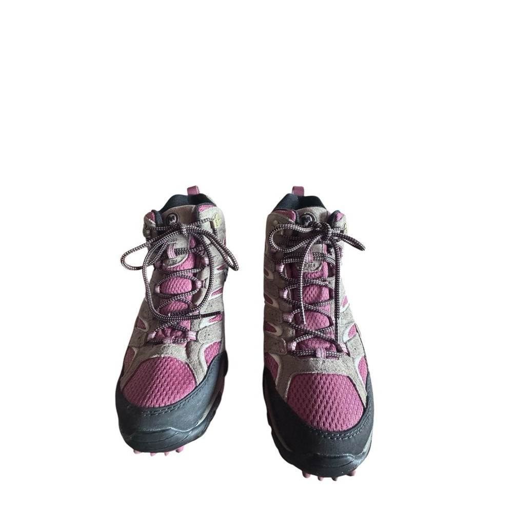 Merrell Moab 2 Mid Waterproof Hiking Trail Boots Women's Size 10 Boulder/Blush